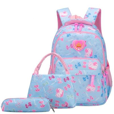 China Durable high quality backpack for girls cute 3 in 1 school bag set kids backpack with lunch bag and pencil bag for sale