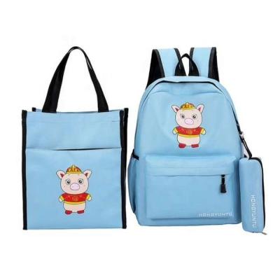 China Factory direct waterproof hot sale fashion backpack bag student schoolbag cartoon cheap bag for 3 pieces set. for sale