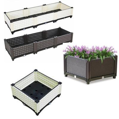 China Outdoor - Multifunctional Plastic Pot Garden Flower Plastic Planting Box for sale