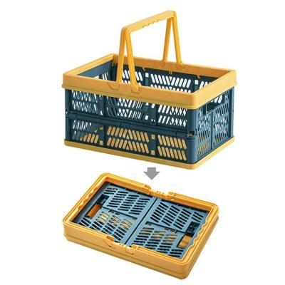 China ZY-L1 Viable Plastic Folding Shopping Basket for sale