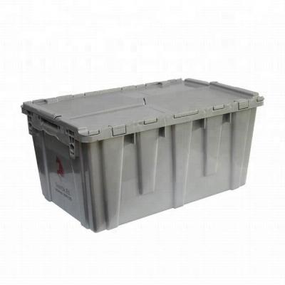 China Environmentally Friendly Stacked Plastic Moving Box With Interlock Lid for sale