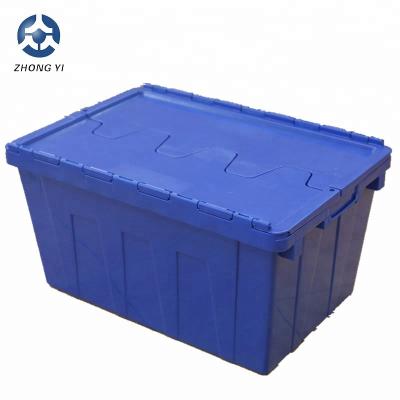 China Environmntally Friendly 50L Plastic Mobile Crate Vending With Lid for sale