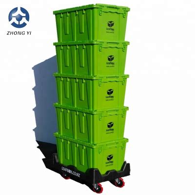 China Environmntally Friendly 73L Stackable Plastic Mobile Containers for sale