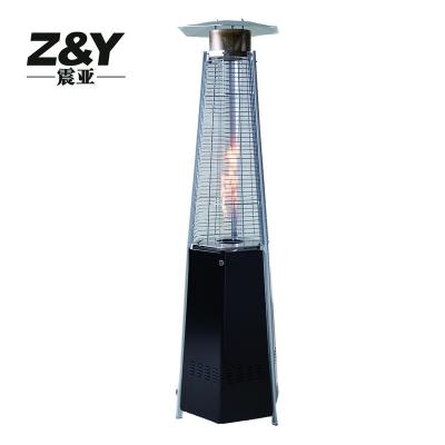 China Powder Coated LPG Natural Gas Steel Hexagon Tower Heater Pyramid Patio Heater for sale