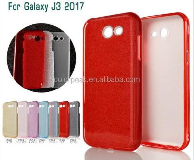 China New shockproof tpu+pc back cover 3 in 1 bling glitter soft tpu case for Sam*sung J3 J5 2017 for sale