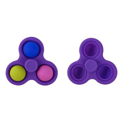 China Relieve Anxiety and Decompression Amazon Hot Selling Silicone Push Bubble Bouncing Person Toys Finger Spinner Sensory Gyro Compass for Kids for sale