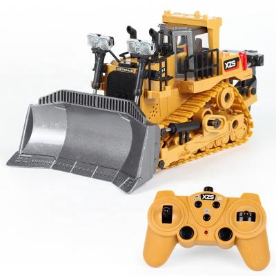 China RC Hobby 2.4GHZ Simulation Metal Crawler Bulldozer Remote Control Construction Toy For Kids for sale