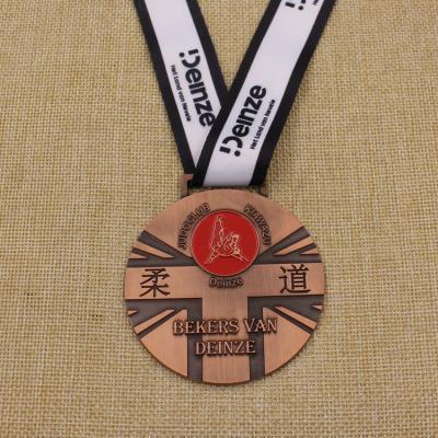 China Antique Europe Metal Gold Judo Medal Karate Medal Taekwondo Game Medals Promotion for sale