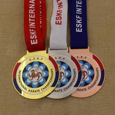 China Cheap Sports Europe Metal Medal Sliver Custom Taekwondo Medals for sale