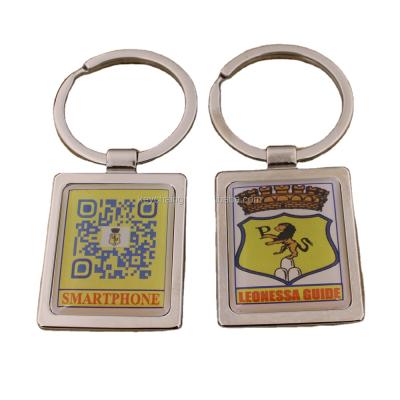 China Promotional Custom Metal Square HS Code For Key Chain for sale