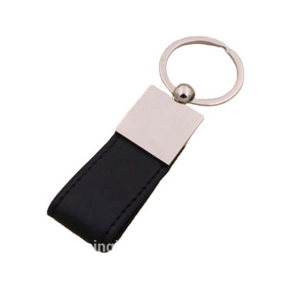 China Promotion Gifts Wholesale PU Leather Car Logo Key Chain With Laser Engraved Logo for sale