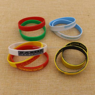 China Cheap Bulk Custom Silicone Wholesale Silicon Wrist Bands Silicon Wristband for sale