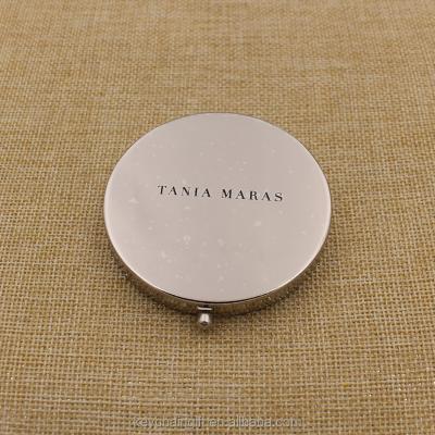 China Silver Compact Pocket Mirror Good Quality Metal Folding Mirror Pocket Mirror With Business Logo for sale