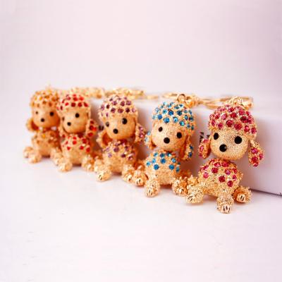 China New Hot Sale Car Key Chain Big Ear Dog Key Chain Ring Bag Key Chain Accessories Creative Hot Diamond Animal VIP for sale