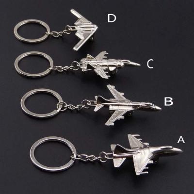 China Creative Car Key Ring Metal Airplane Fighter Warplane Key Chain Key Chain Aviation Key Chain Souvenir for sale