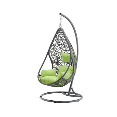 China Manufacturer Wholesale Snail Rattan Modern Iron Bracket Courtyard Balcony Basket Single Outdoor Swing Chair for sale