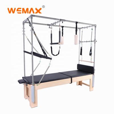 China European Commercial Wemax Pilates Equipment Cadillac Beech Wood Bed Core L3-1 Multi Functional High Bed Gym Europe Beech Cadillac Pilates Bed for sale