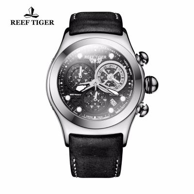 China Automatic Reef Tiger Luminous Mens Watch Sport Watches Date Automatic Genuine Leather Strap Watches Steel Chronograph RGA782 for sale