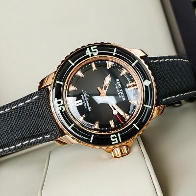 China Reef Automatic Date Tiger Business Watches Men Nylon Strap Super Bright Steel Blue Dial Dive Watch Automatic Wristwatches With Date RGA3035 for sale