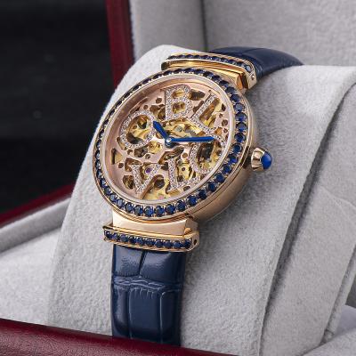 China New Design Water Resistant OBLVLO Women Automatic Watches Skeleton Top Brand Luxury Female Wrist Watch Relogio Feminino Leather Clock for sale