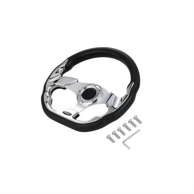 China Hot Sales Sports Customized Ergonomic Non-slip Leather Steering Wheel For Golf Cart for sale