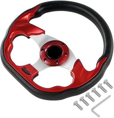 China Professional Sports Manufacturer Non-Slip Sports 14 Inches Leather Golf Cart Steering Wheel for sale