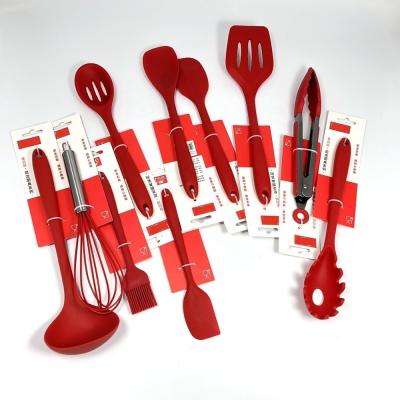 China Non Stick Silicone Cooking Set Color Kitchen Utensils Set for ISO9001 Certified Kitchen for sale