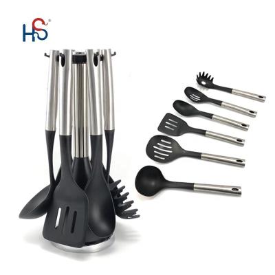 China Silk Printing Logo Kitchen Gadgets 6 pcs Wooden Kitchen Utensils Set for Home Kitchen for sale