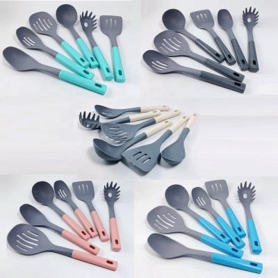 China Colorful Handle Kitchen Utensil Set 7 Pieces for Sustainable and Eco-Friendly Cooking for sale