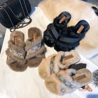 China Latest New Fashion Trend Fashion Platform Lovely Hot Elegant With Plush Slippers For Women for sale