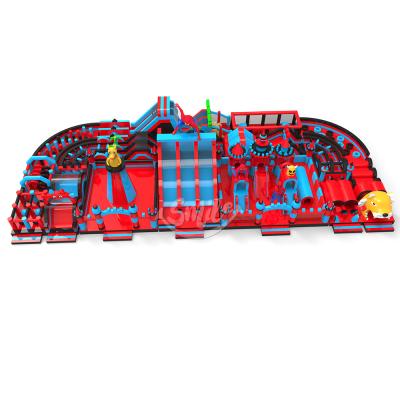 China Worlds Largest Bouncy Castles Ues Spiderman Inflatable Obstacle Course Rental Or Home Obstacle For Sale for sale