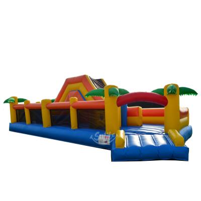 China Custom Inflatable Park Bouncy Park Rental or Home Inflatable Jumper Jump Obstacle Inflatable Obstacle Jungle Theme Ues Race Inflatable Obstacle for sale