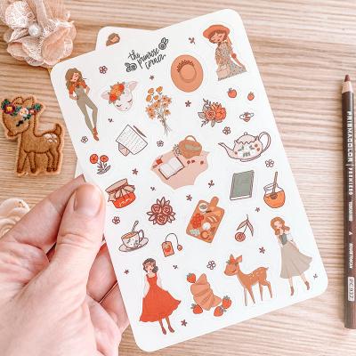 China Waterproof Cute Adhesive Kiss Cut Sticker Sheets Printing Custom Design Personalized Vinyl Sticker Sheet for sale