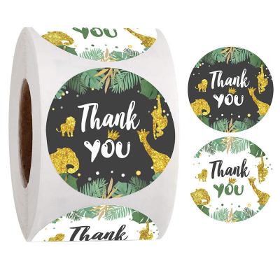 China Custom waterproof vinyl logo foil sticker label roll self-adhesive printing adhesive thank you stickers for sale