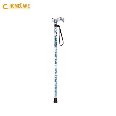 China Color Matched Folding Cane Color Matched Aluminum Plastic Handle Folding Cane for sale