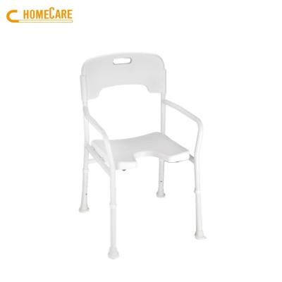 China Aluminum Hygienic Bath Seat w/Back Aluminum White Elder Hygienic Seat With Back for sale