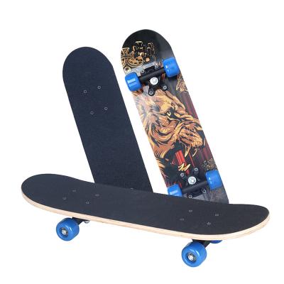 China Child Skateboard Cartoon Skateboard 9 Layers Maple Chinese Deck Double Rocker Skateboard For Kids for sale