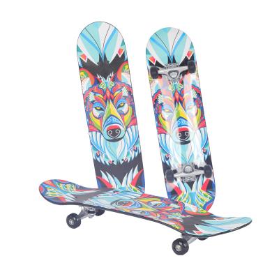 China 31X8 Inch Youth Customizable In-Mold Label Complete Plastic Skateboard With PU Wheel for sale