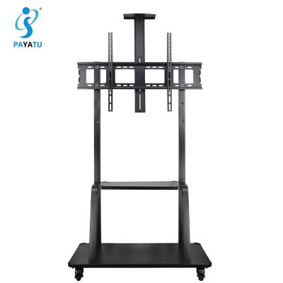 China Wholesale New Style Adjustable Fashion Mobile TV Trolley (Height) Stand Up TV Trolley For Large Size for sale