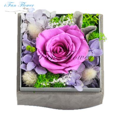 China Real Natural Green Best Friend Birthday Gift Ideas Environmental Protection Flower Boxes For Roses Packaging for sale