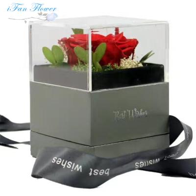 China Environmental Protection Green Good Quality Custom Gift Box Preserved Flower for sale