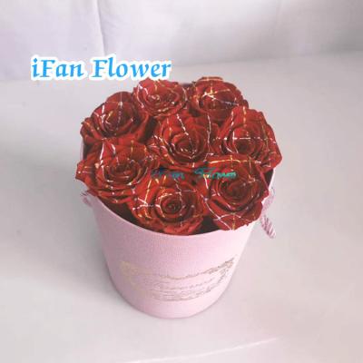 China Green Environmental Protection Yunan Preserved Flower Wholesale Flowers Musical Gift Box Preserved Roses Decoration Flowers for sale