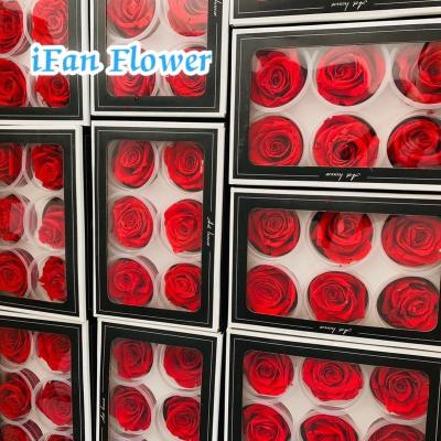 China The highest quality green environmental protection flower eternal rose valentine's day, christmas day, mother's day preserved real rose flower for sale