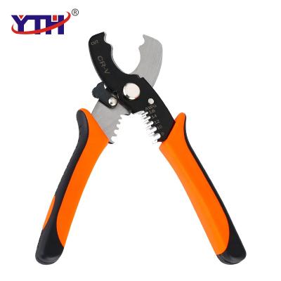 China YTH FUNCTIONAL MULTI 8 Inch Industry Grade Manganese Alloy Steel Comfortable Durable Cable Wire Cutter Labor Saving CR-V Stripping Pliers for sale