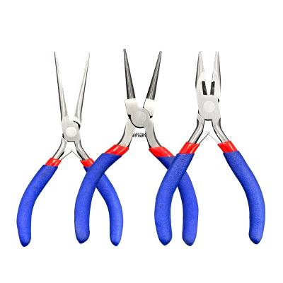 China YTH CR-V MULTI FUNCTIONAL Multifunctional Jewelry Making Diagonal DIY End Side Cutter Open Bracelet Around Long Bent Nose Pliers Set for sale