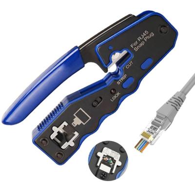 China YTH ht7088 Wire Stripper Pass Through Modular RJ45 Cat6a Cat6 Cat5e End Connector Network Crimper MULTI FUNCTIONAL Tool for sale