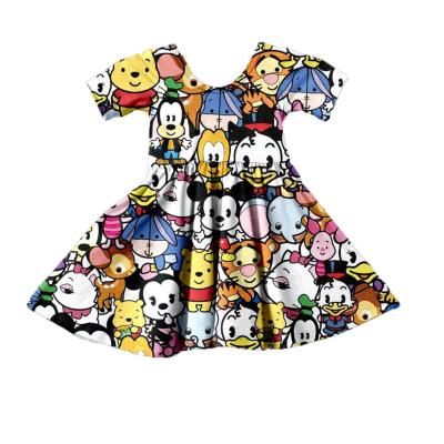 China Lovely Viable Summer Girl Cartoon Dress and Modern Unique Fashion Babies Dresses for sale