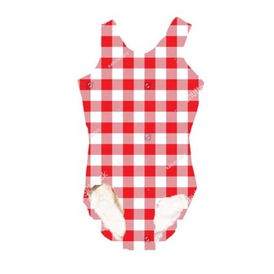 China Knitted Red Baby Romper Christmas Plaid Shorts Baby Romper OEM/ODM Jumpsuit for sale