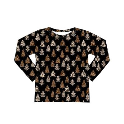 China Soft and breathable custom made little moq Christmas girls leopard print T-shirt print kids and boy T-shirts for sale