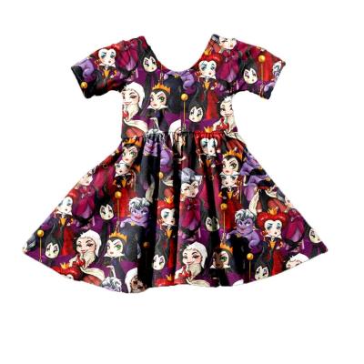 China Viable OEM/ODM Halloween Boutique Girls Dress To Ruffle Latest Party Wear Dresses For Baby Gift for sale